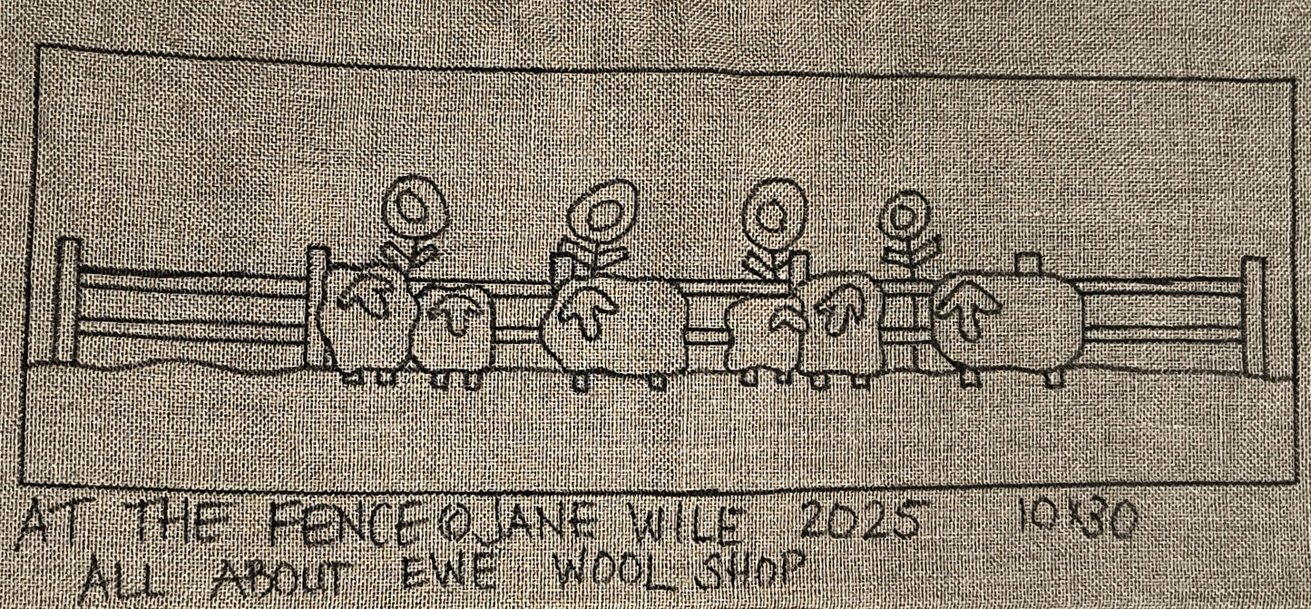 At The Fence Pattern on Monks Cloth