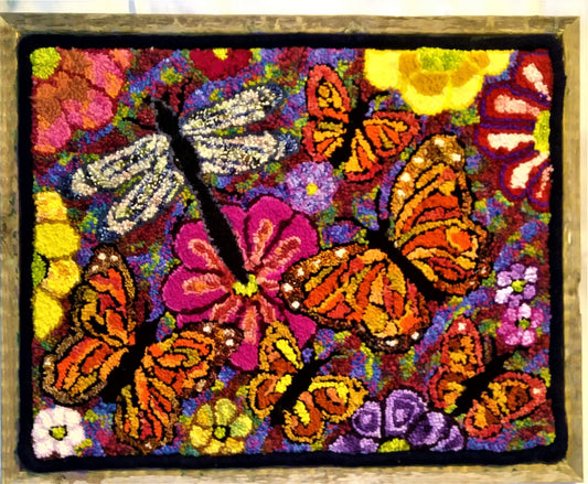 Funky Flowers Pattern on Monks Cloth