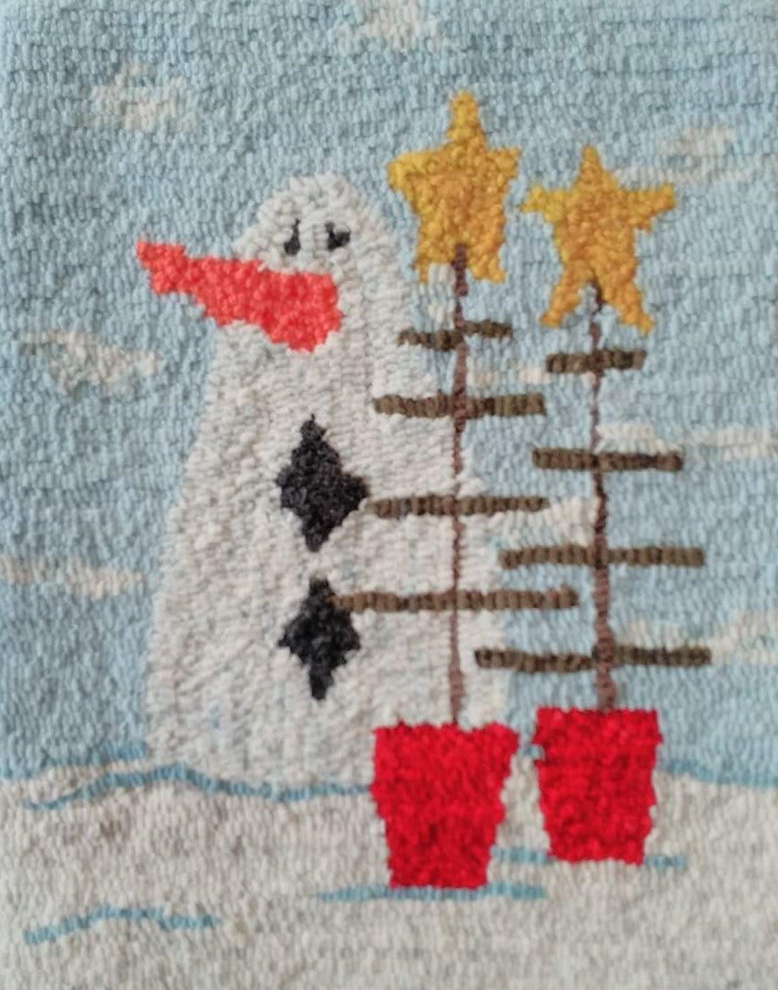 SNOWMAN Pattern on Monks Cloth