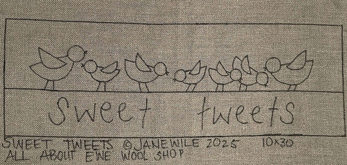 Sweet Tweets Pattern on Monks Cloth