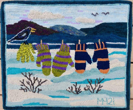 HANGING OUT Pattern on Linen