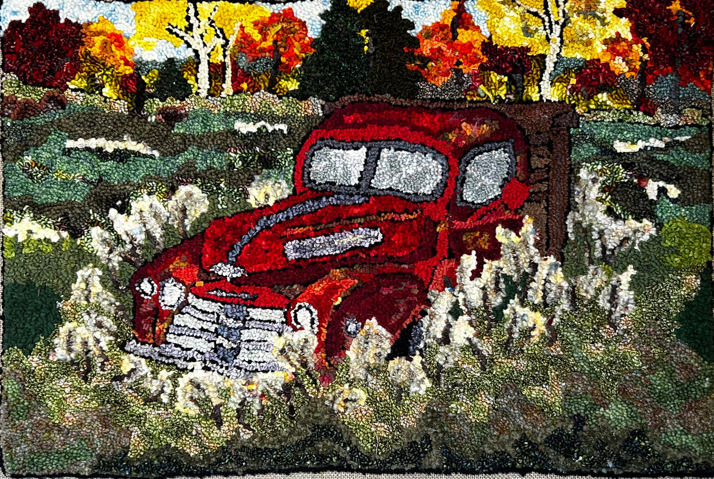 Freds Ol' Truck Pattern on Linen