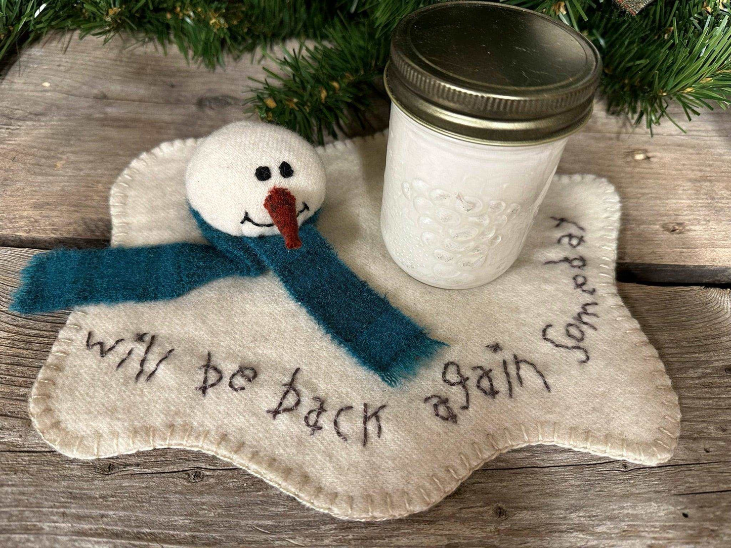 FROSTY CANDLE MAT Digital Download - All About Ewe Wool Shop