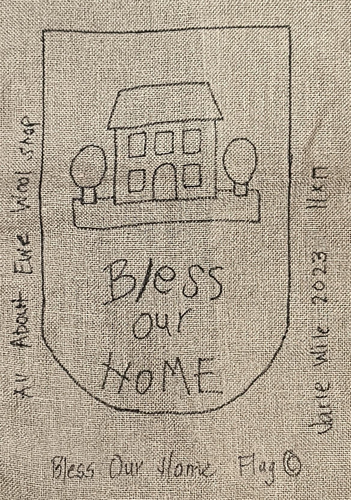 BLESS OUR HOME Flag Pattern - All About Ewe Wool Shop