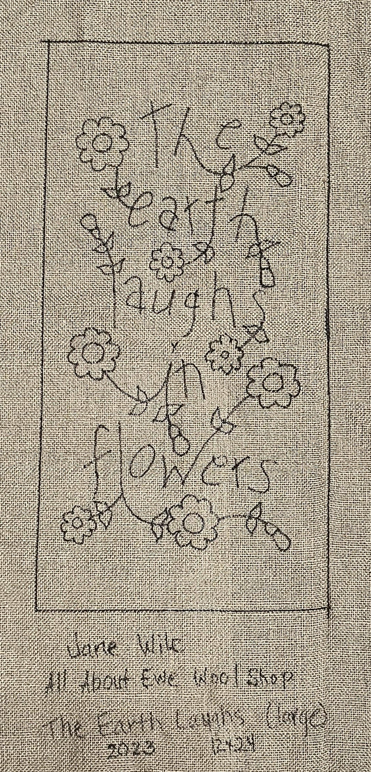 The EARTH LAUGHS in FLOWERS (large) Pattern - All About Ewe Wool Shop