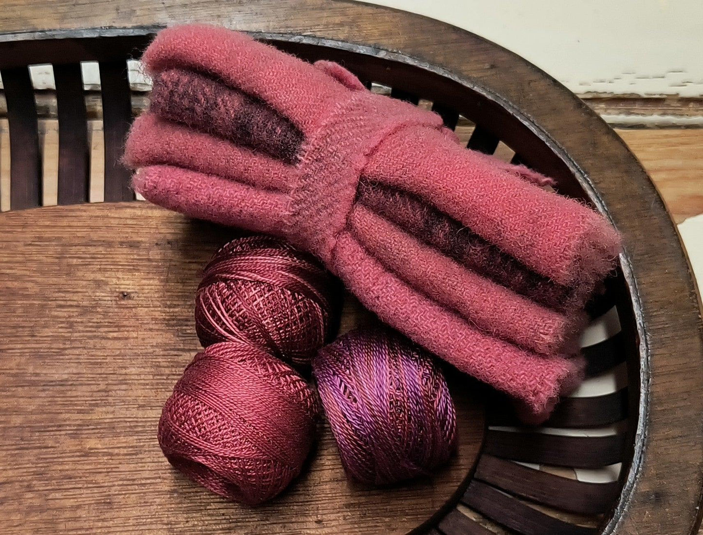 SALMON BUNDLE Hand Dyed Wool - All About Ewe Wool Shop