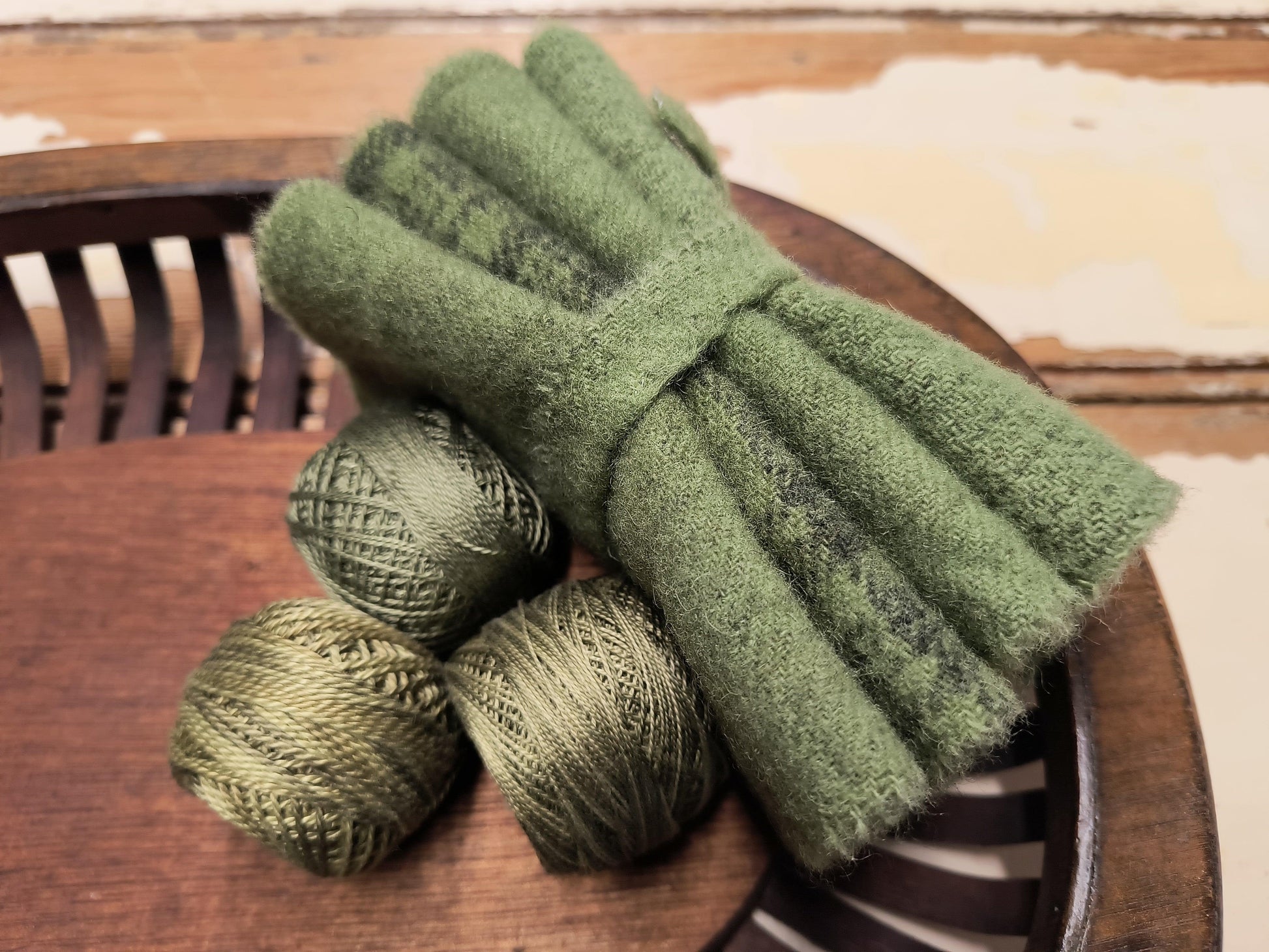 MOSS GREEN BUNDLE Hand Dyed Wool - All About Ewe Wool Shop