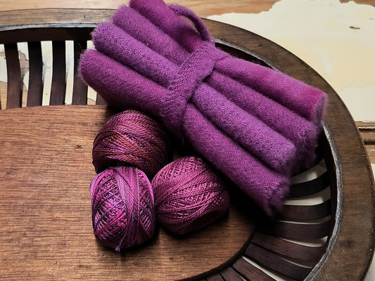DEEP ORCHID BUNDLE Hand Dyed Wool