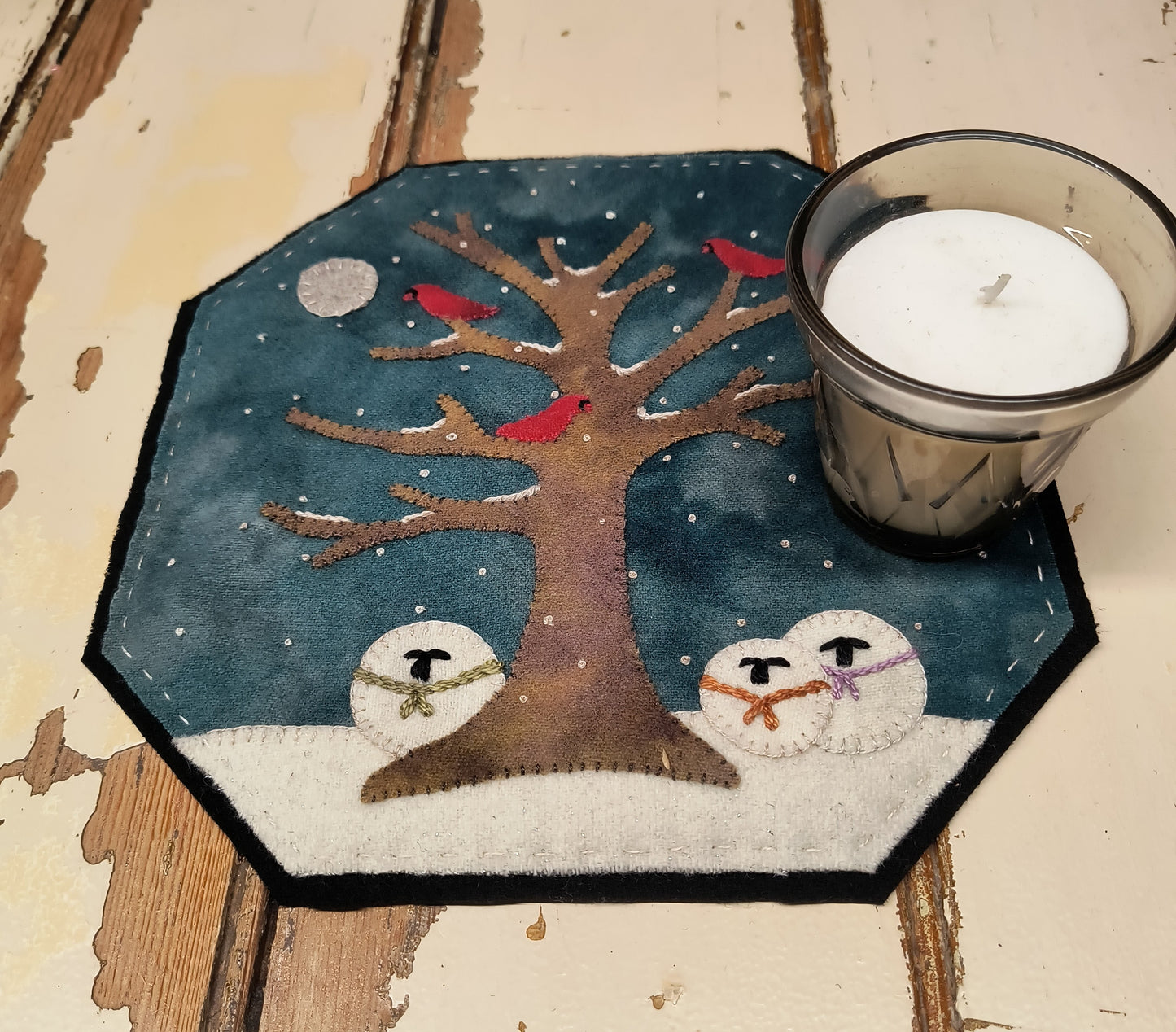 A Winters Night Mat Paper Pattern