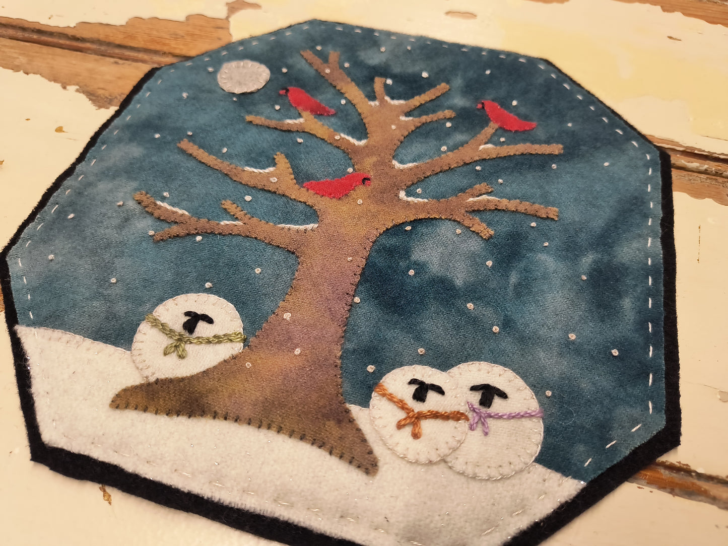 A Winters Night Mat Paper Pattern
