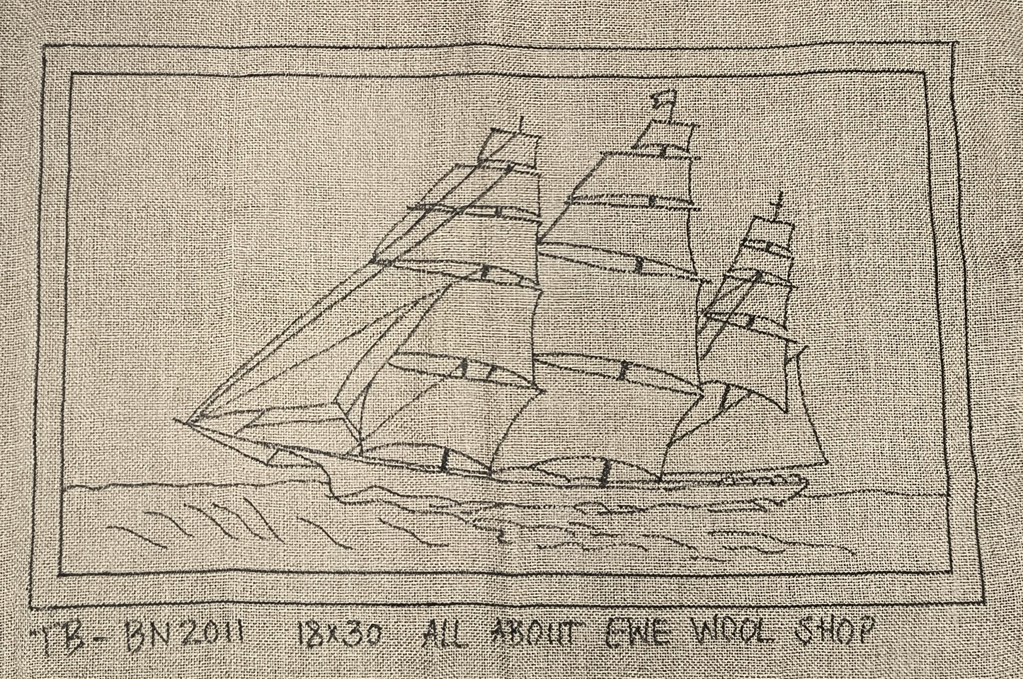 Bluenose BN2011 Pattern on Linen