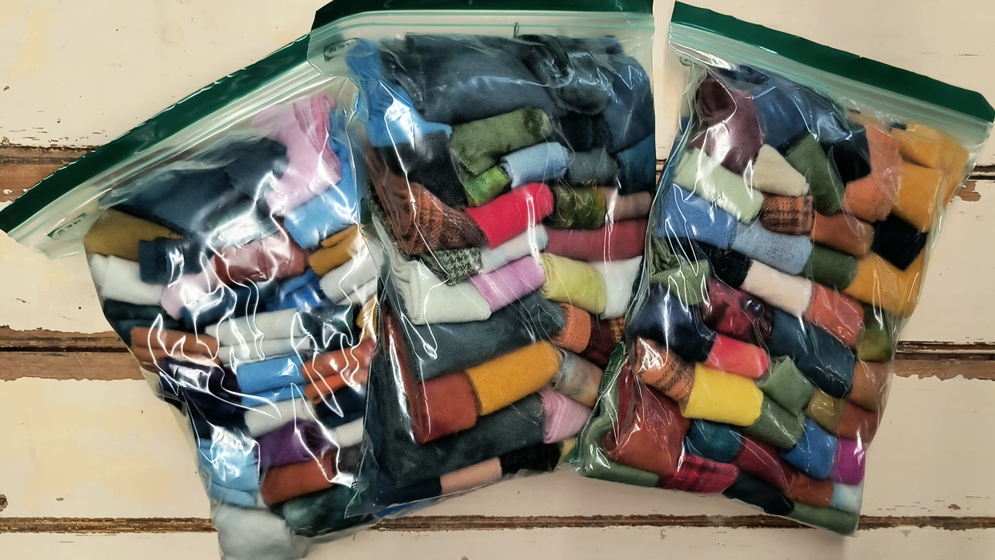 Wool Strips 1 lb | Hand Dyed