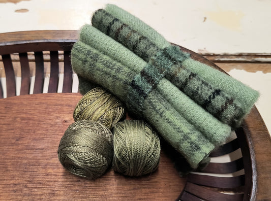 MOSS GREEN BUNDLE Hand Dyed Wool