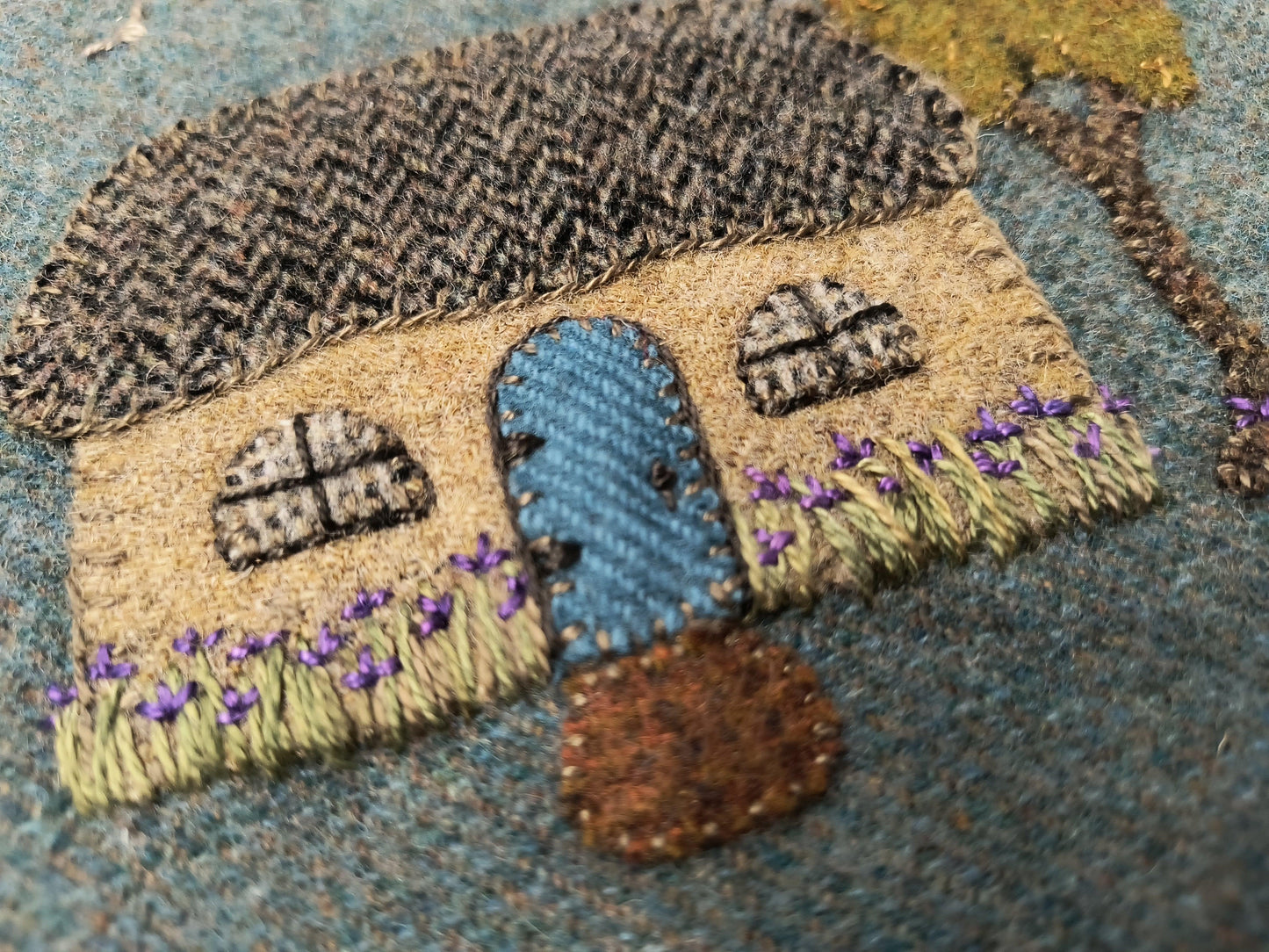 Old French Cottage Paper Pattern - Block 10 of French Country Farm - All About Ewe Wool Shop