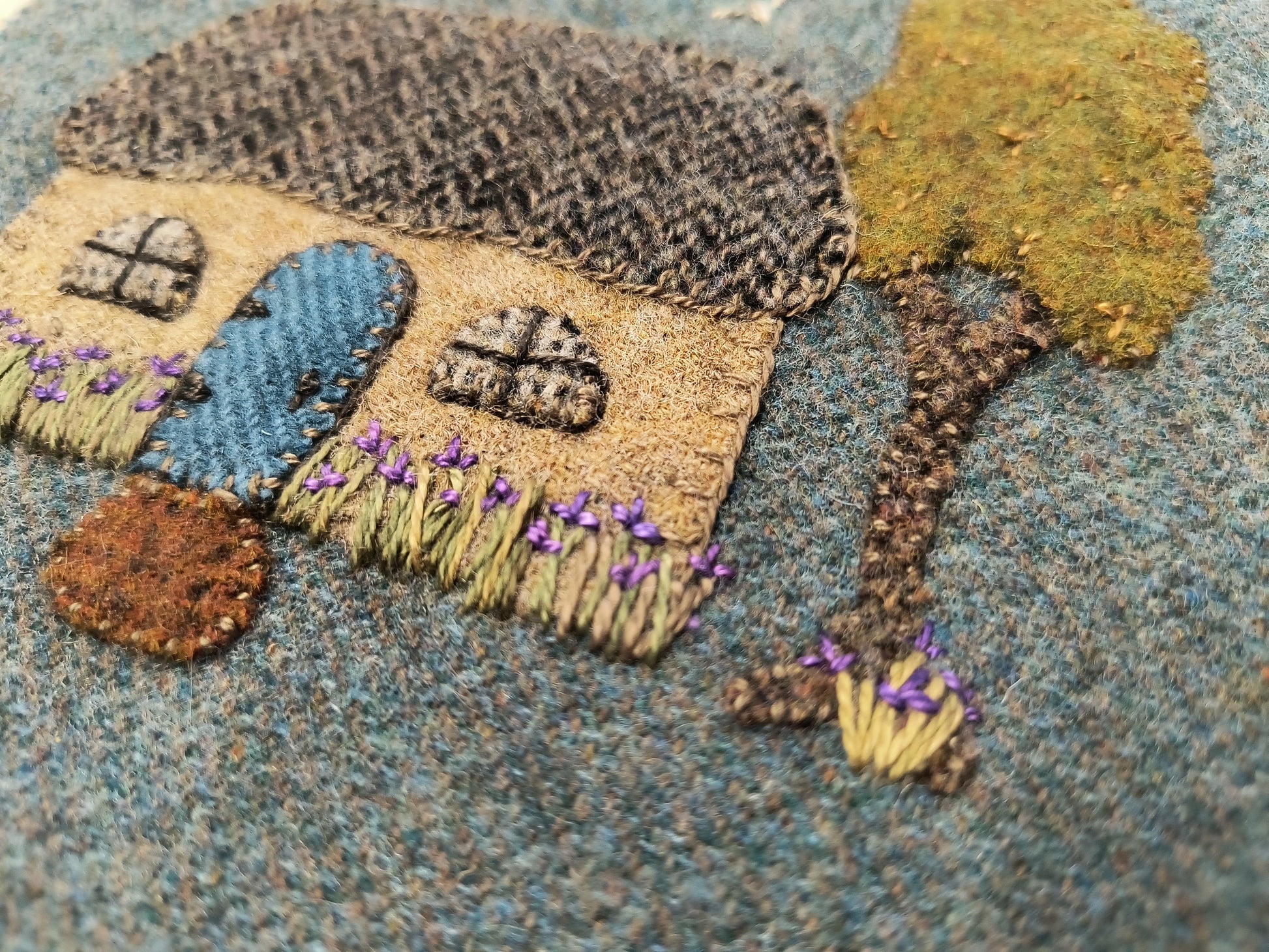 Old French Cottage Paper Pattern - Block 10 of French Country Farm - All About Ewe Wool Shop