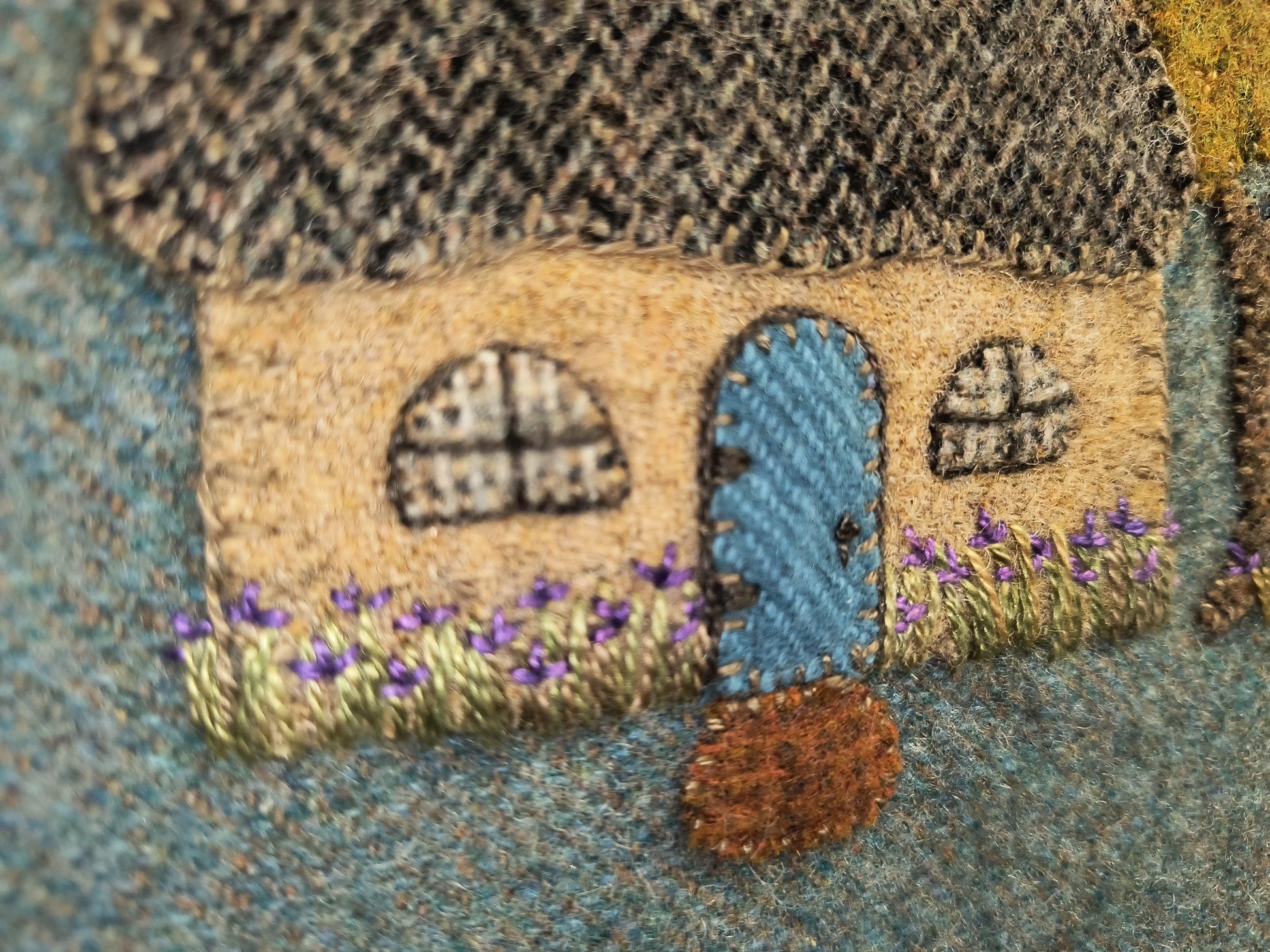 Old French Cottage Paper Pattern - Block 10 of French Country Farm - All About Ewe Wool Shop