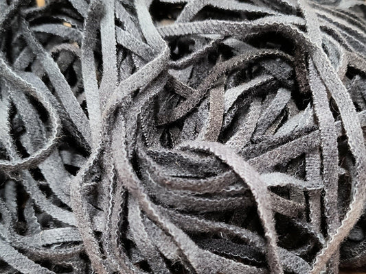 Long Pre-Cut Mixed Grey 2oz Bundle Hand Dyed Wool Strips - All About Ewe Wool Shop