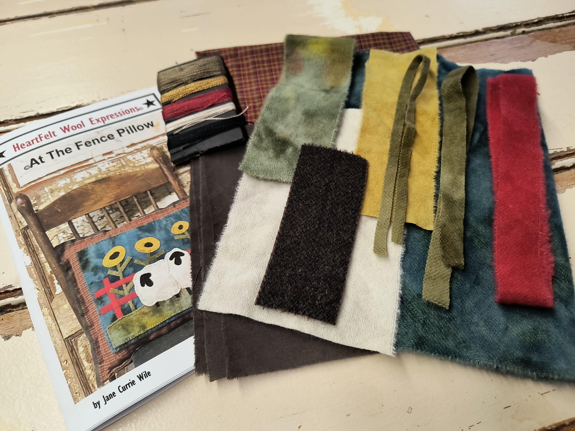 AT THE FENCE PILLOW Kit - All About Ewe Wool Shop