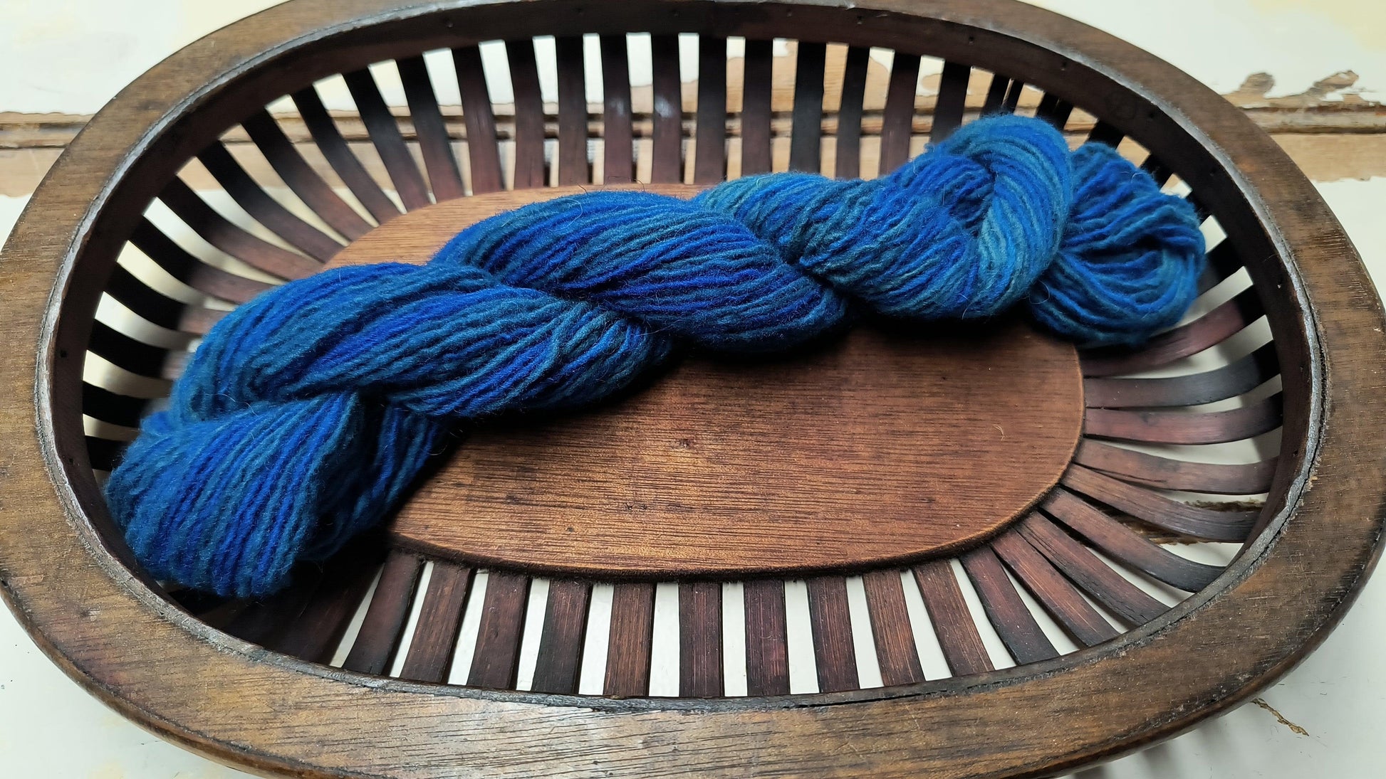 Recycled Wool Yarn - Blue Variegated - All About Ewe Wool Shop