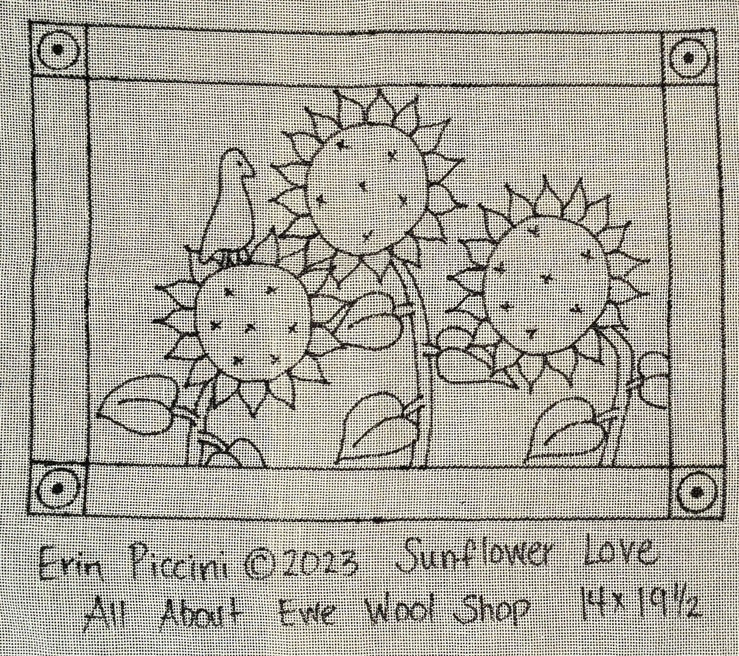 SUNFLOWER LOVE Pattern - All About Ewe Wool Shop