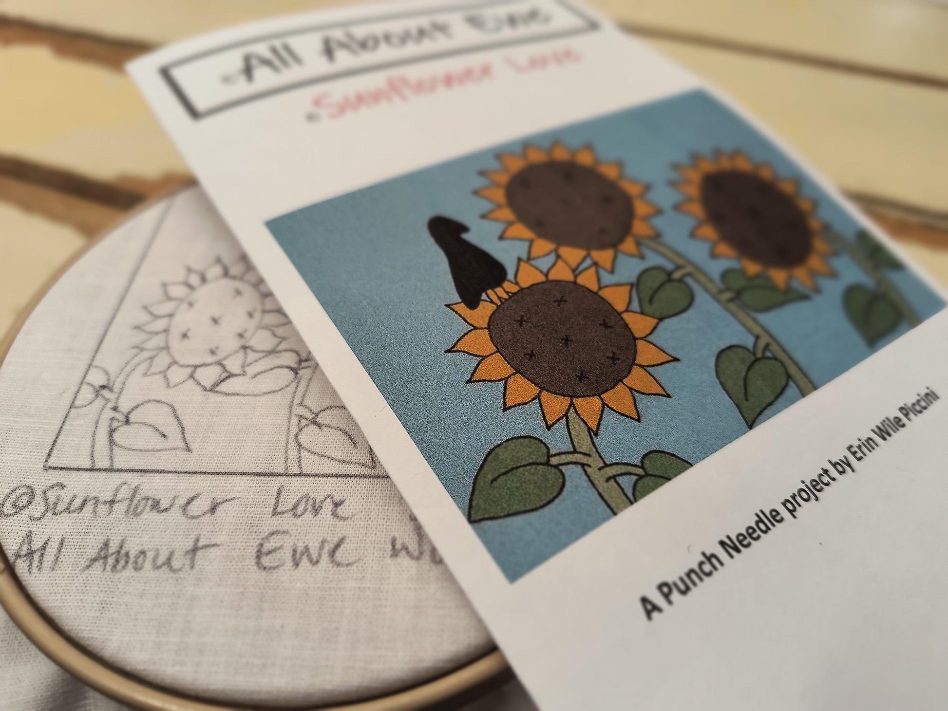 SUNFLOWER LOVE Paper Pattern - All About Ewe Wool Shop