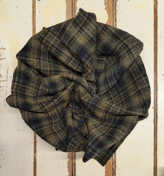 MUSTARD 01 M Hand Dyed Plaid Wool (Dark)