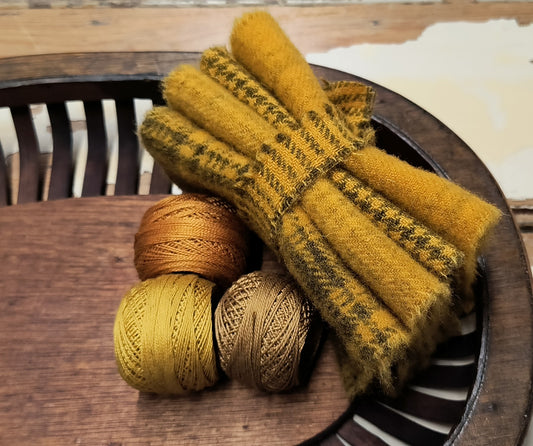 MUSTARD BUNDLE Hand Dyed Wool