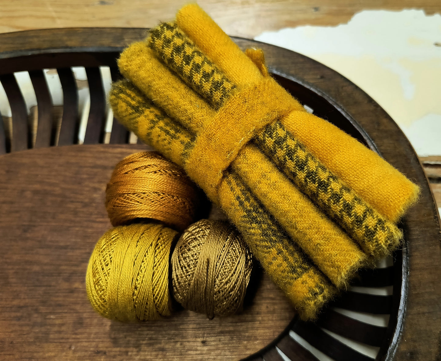 MUSTARD BUNDLE Hand Dyed Wool