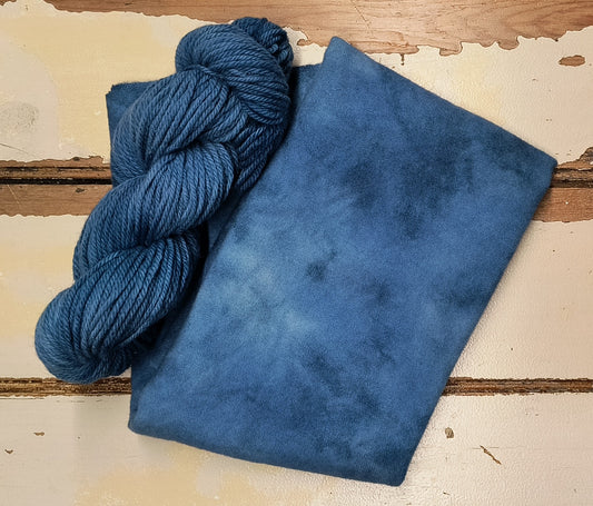 Lake Blue Hand Dyed Wool Yarn