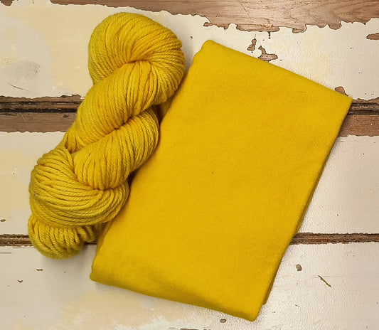 Yellow Hand Dyed Wool Yarn