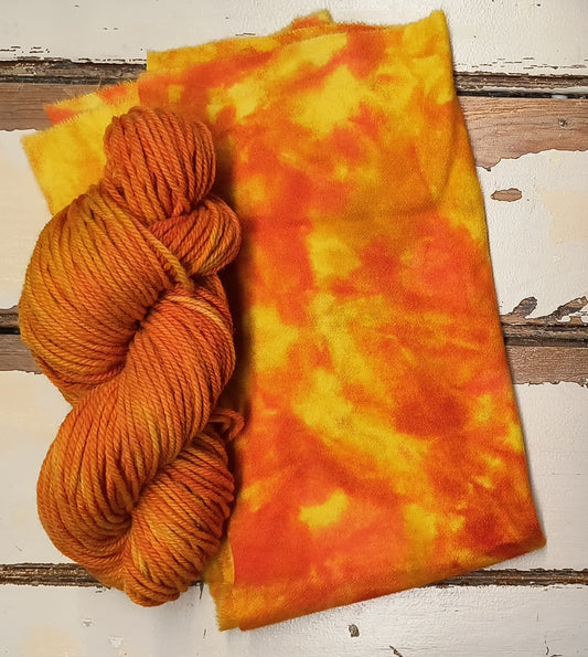 Solar Flare Hand Dyed Wool Yarn