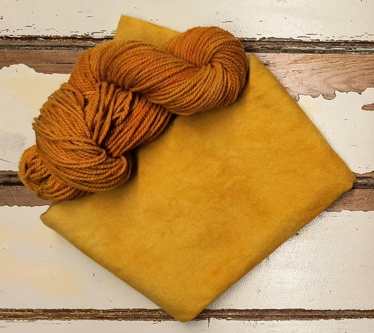 Mustard Hand Dyed Wool Yarn