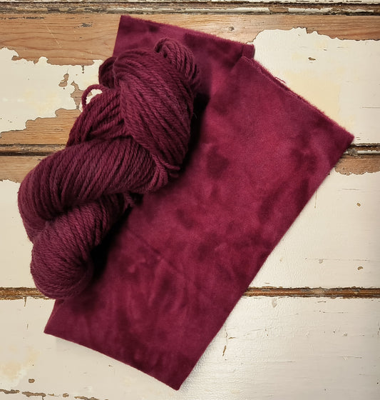 Raspberry Hand Dyed Wool Yarn