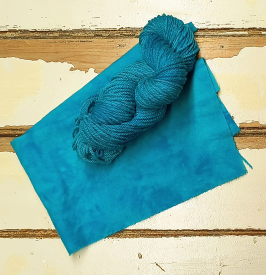 Turquoise 01 M Hand Dyed Wool Yarn
