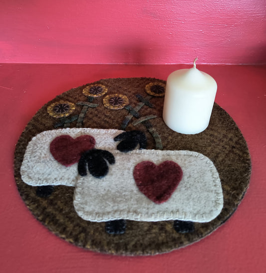 Love Ewe Mat - Completed Piece