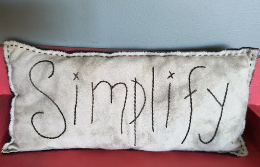 Simplify Pillow - Completed Piece