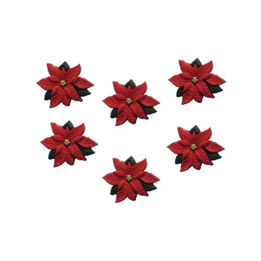 Dress It Up - Red Poinsettias - All About Ewe Wool Shop