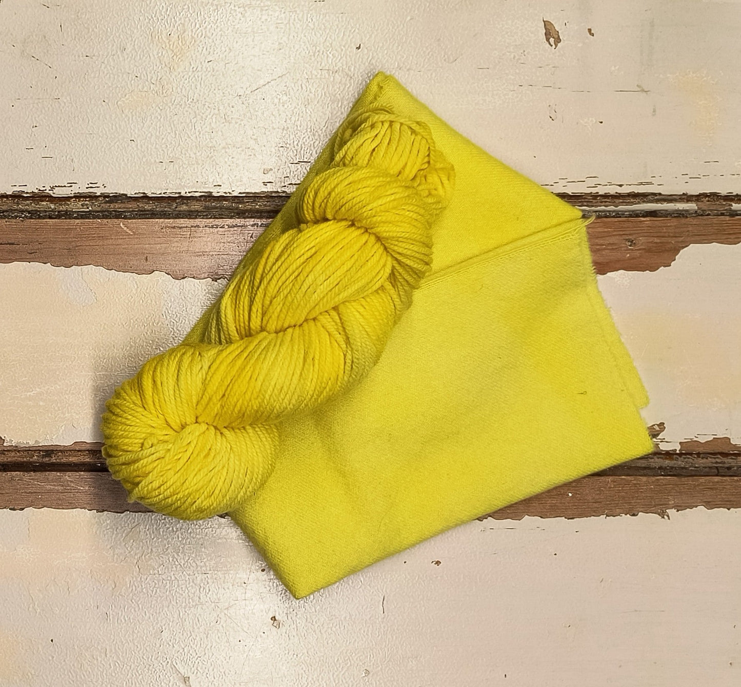 Sun Yellow 01 M Hand Dyed Wool Yarn (Wholesale)