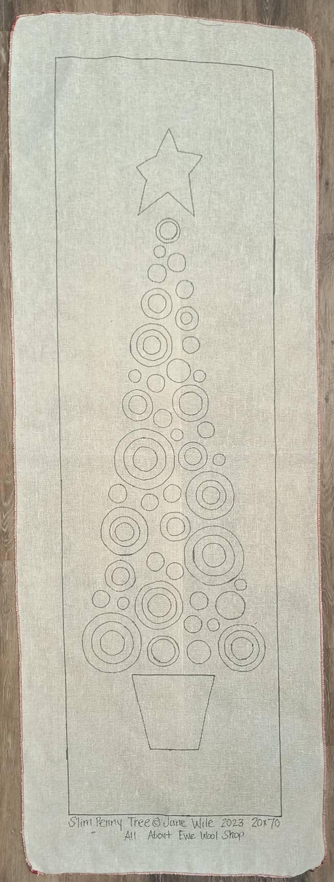 SLIM PENNY TREE (enlarged) Pattern - All About Ewe Wool Shop