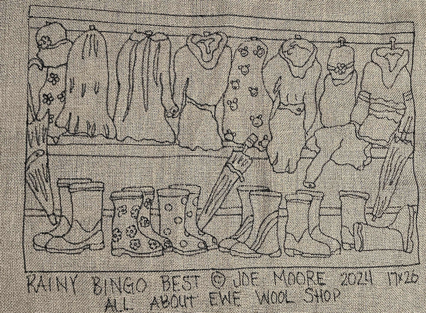 Rainy Bingo Best (Small) Pattern on Monks Cloth