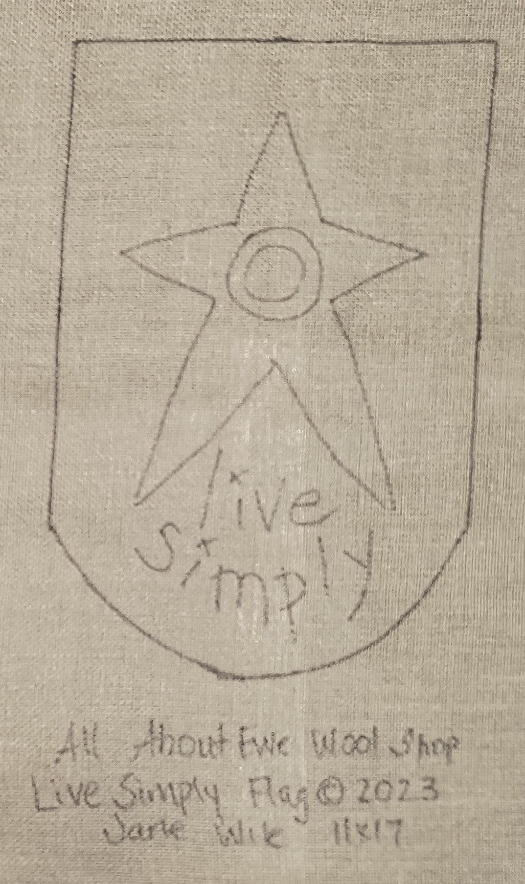 LIVE SIMPLY Flag Pattern - All About Ewe Wool Shop