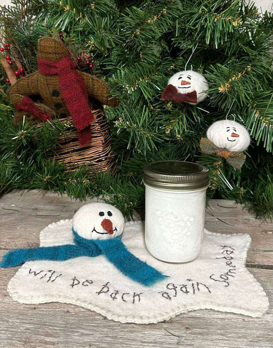 FROSTY CANDLE MAT Kit - All About Ewe Wool Shop