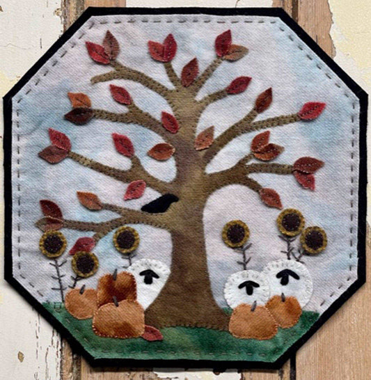 Fall'n Leaves Mat Paper Pattern - All About Ewe Wool Shop