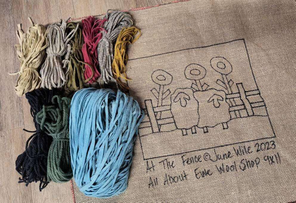 AT THE FENCE Rug Hooking Kit | Hooking | Punching