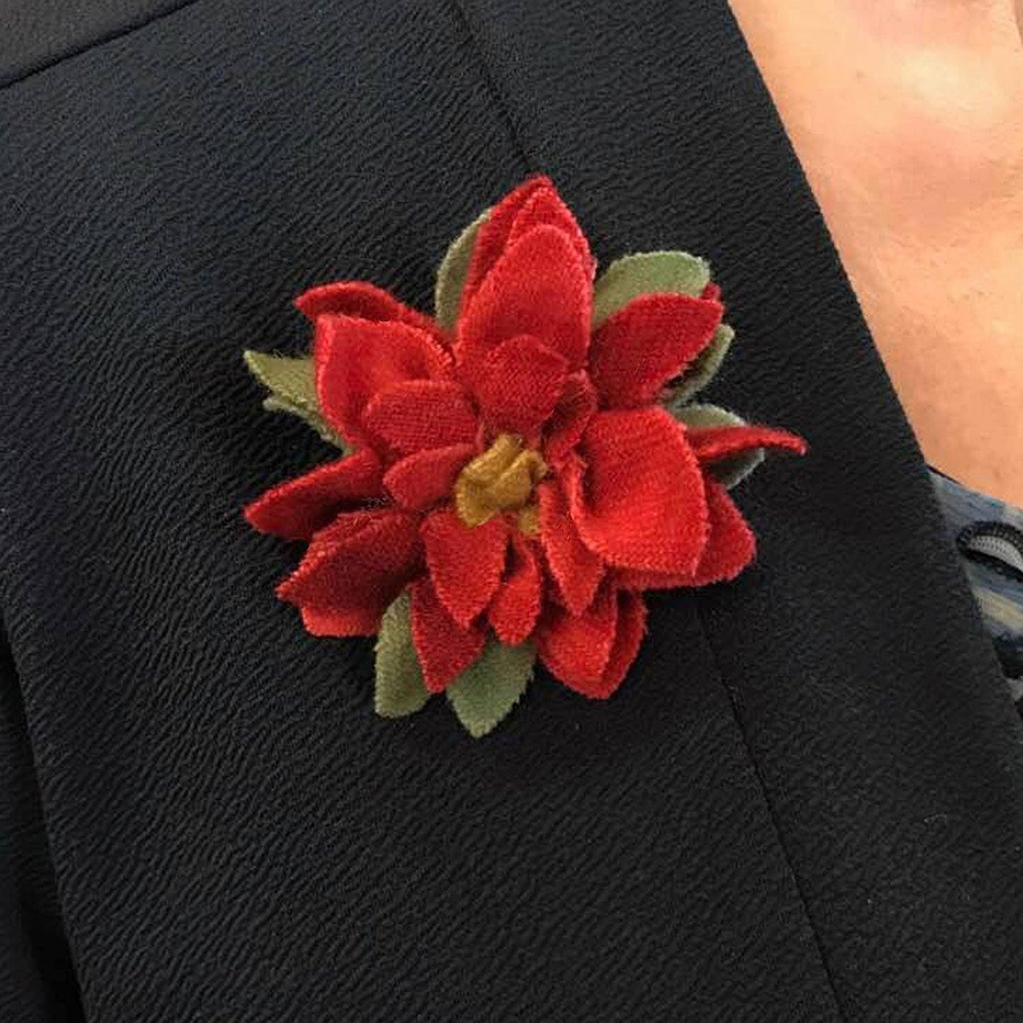 Poinsettias Paper Pattern - All About Ewe Wool Shop