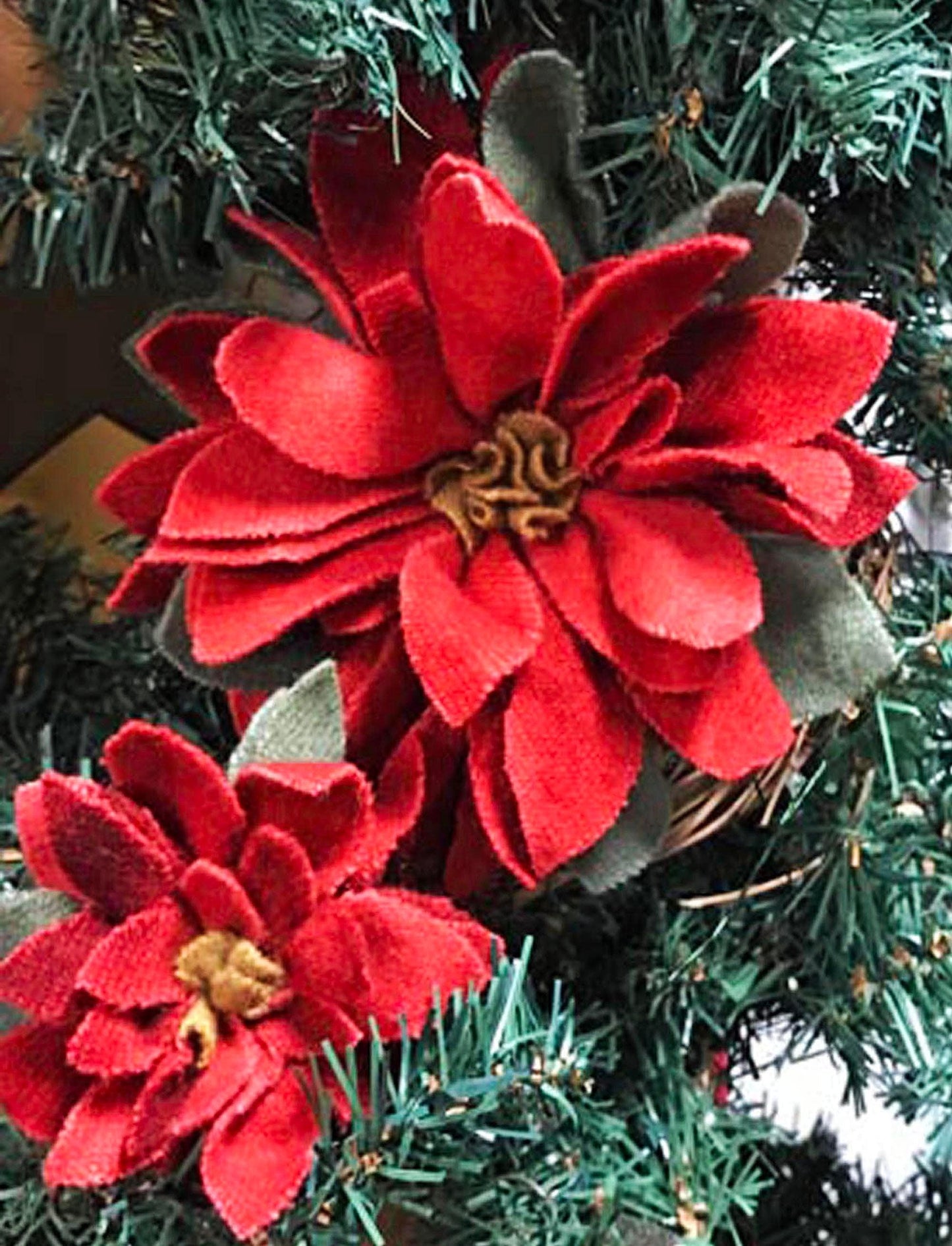 Poinsettias Paper Pattern - All About Ewe Wool Shop