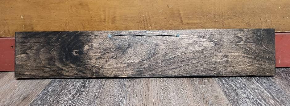 5" x 28" Wooden Distressed Board with Wire