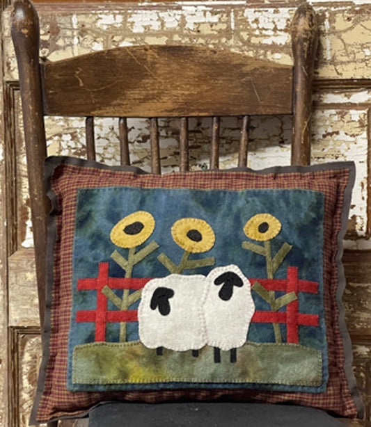 AT THE FENCE PILLOW Kit - All About Ewe Wool Shop
