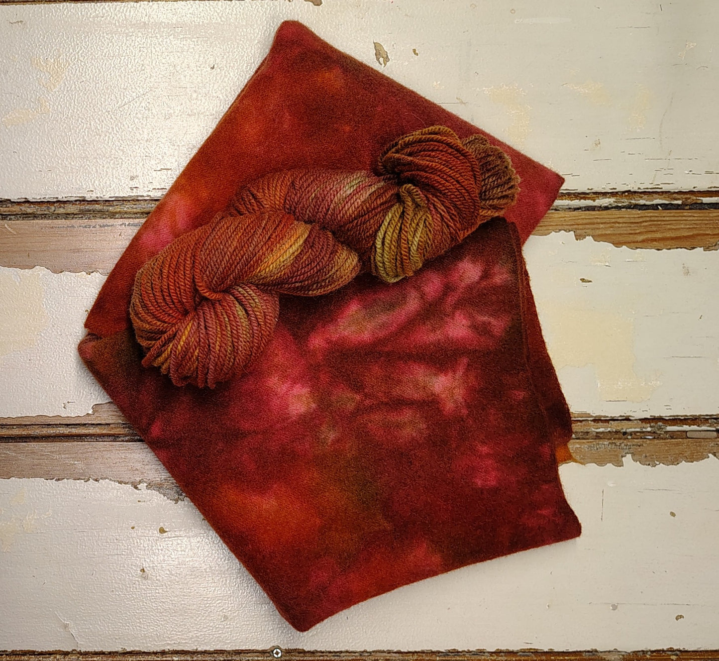 Red Maple Hand Dyed Wool Yarn