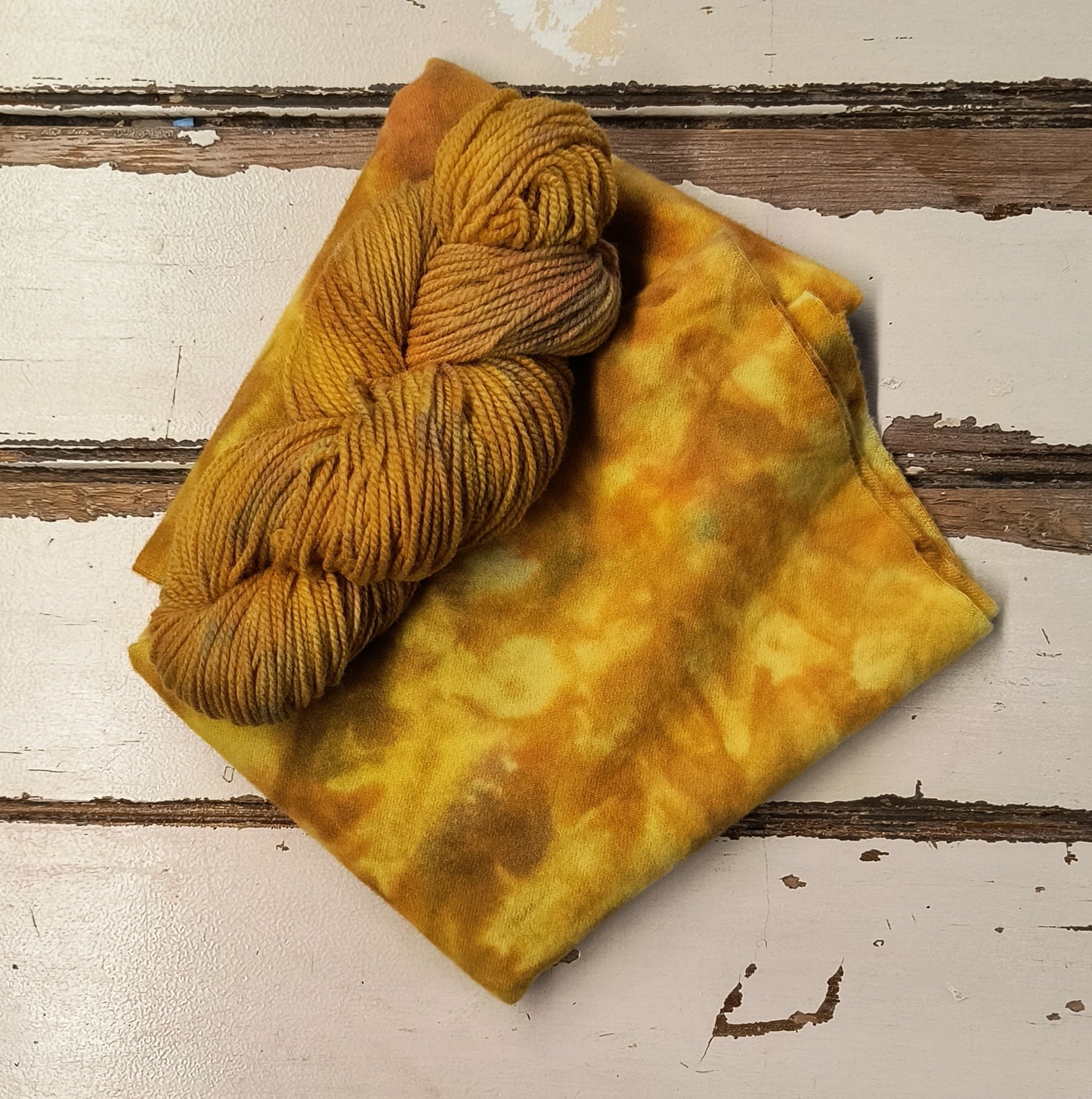 Golden Sunflower Hand Dyed Wool Yarn